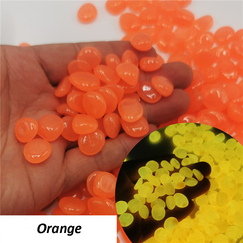 Glow Pebbles for Garden Pathways (100 pcs) orange by HitMyNeed