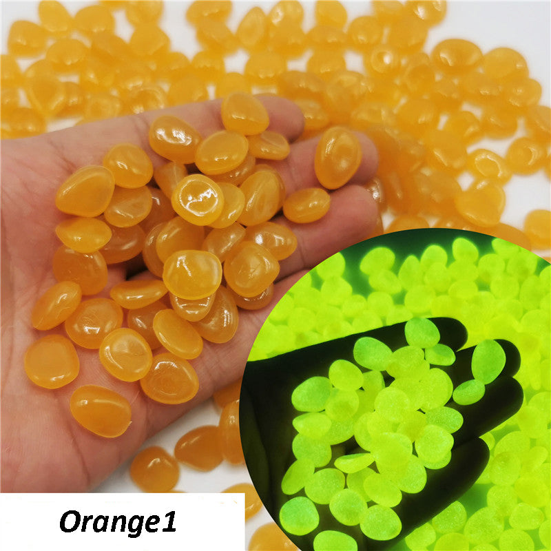 Glow Pebbles for Garden Pathways (100 pcs) orange1 by HitMyNeed