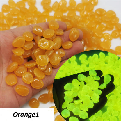 Glow Pebbles for Garden Pathways (100 pcs) orange1 by HitMyNeed
