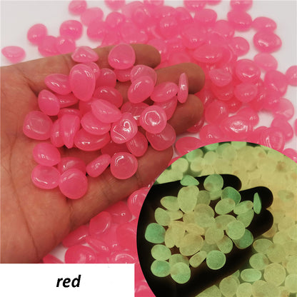 Glow Pebbles for Garden Pathways (100 pcs) red by HitMyNeed