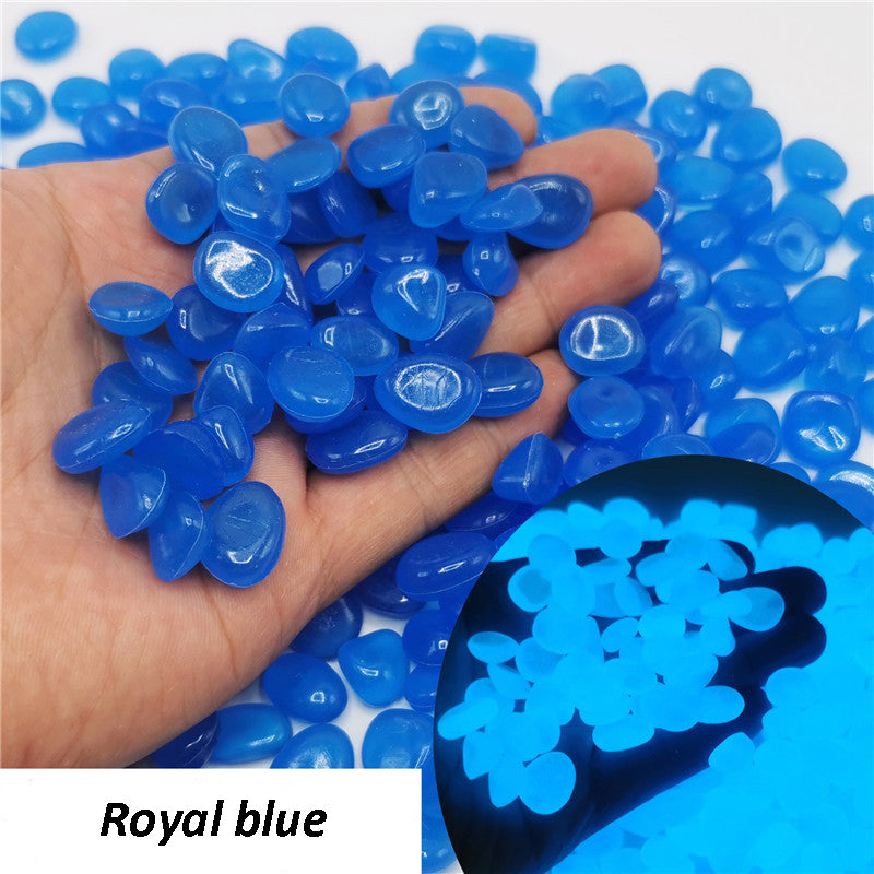 Glow Pebbles for Garden Pathways (100 pcs) royal-blue by HitMyNeed