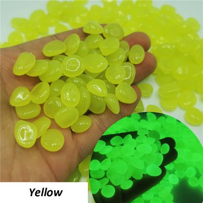 Glow Pebbles for Garden Pathways (100 pcs) yellow by HitMyNeed