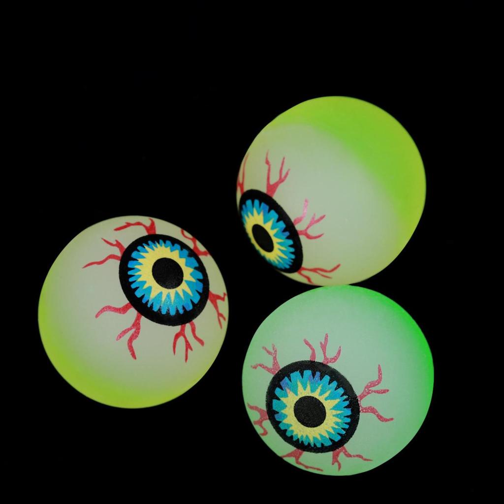 Glowing Eyeball Bouncy Balls Set (10 Pack) by HitMyNeed