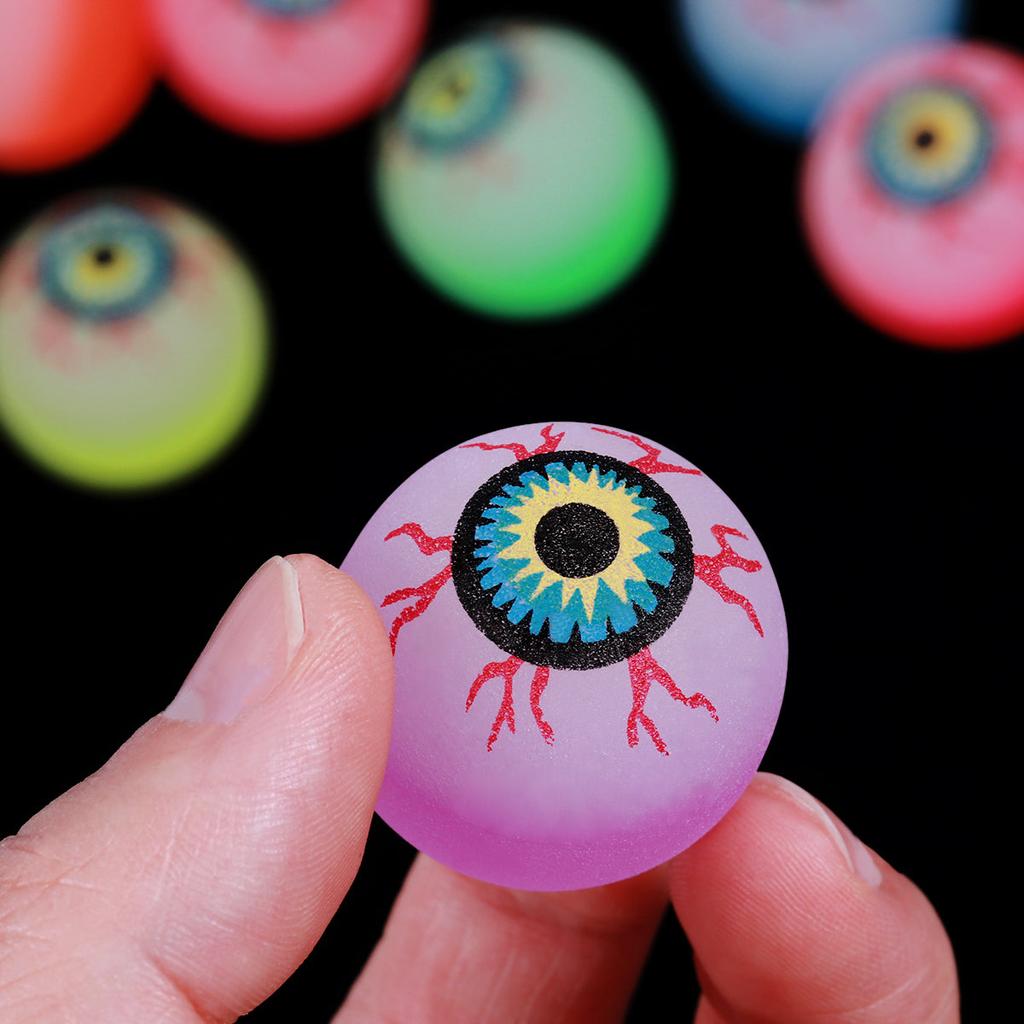 Glowing Eyeball Bouncy Balls Set (10 Pack) by HitMyNeed