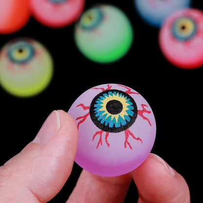Glowing Eyeball Bouncy Balls Set (10 Pack) by HitMyNeed