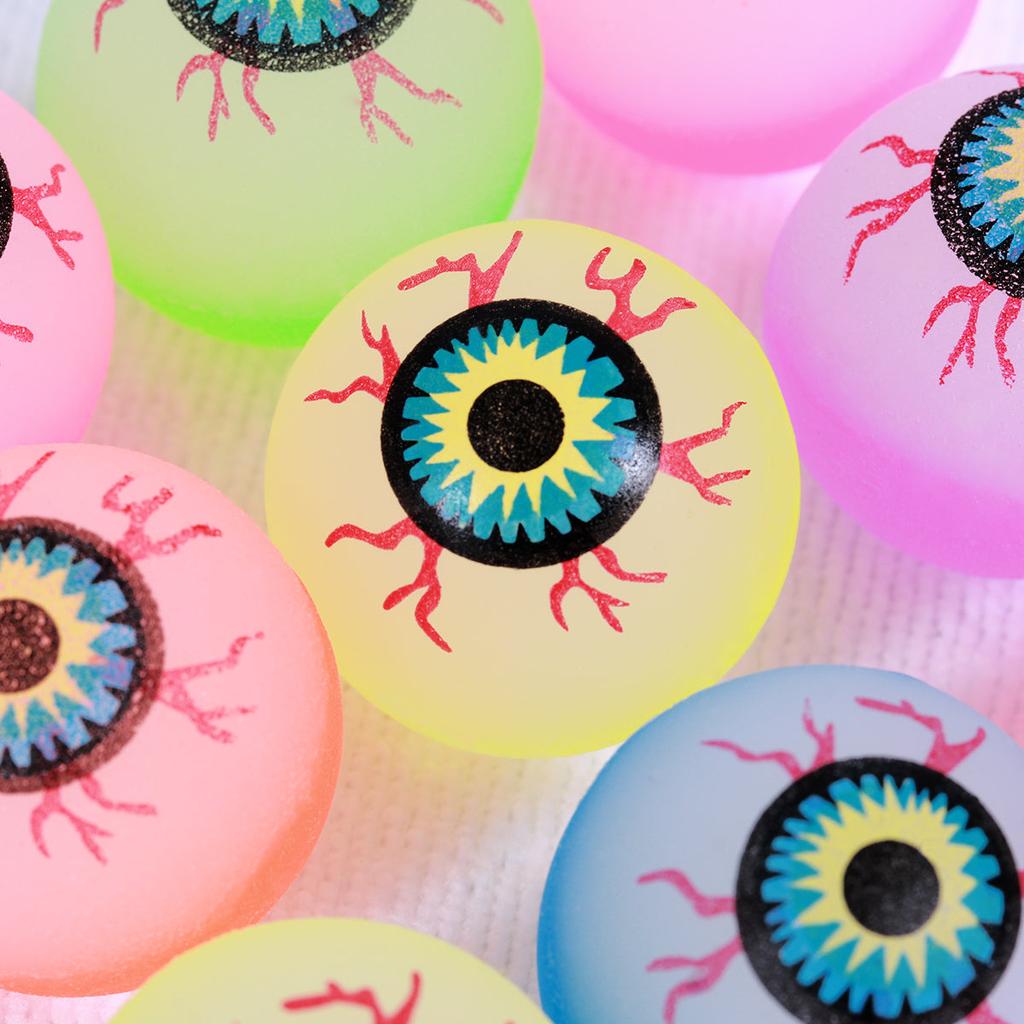 Glowing Eyeball Bouncy Balls Set (10 Pack) by HitMyNeed