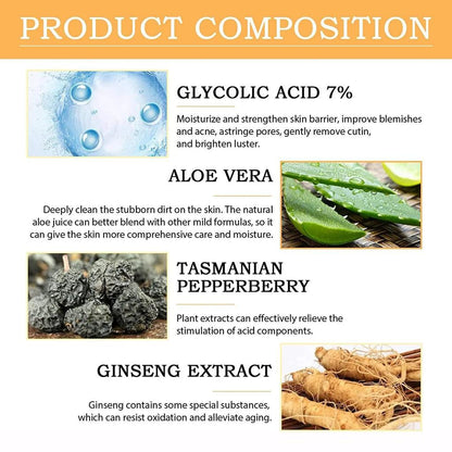 Glycolic Acid 7% Toning Solution for Clearer Skin by HitMyNeed