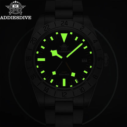 GMT 39mm Men's Diver Watch 20ATM Stainless Steel by HitMyNeed