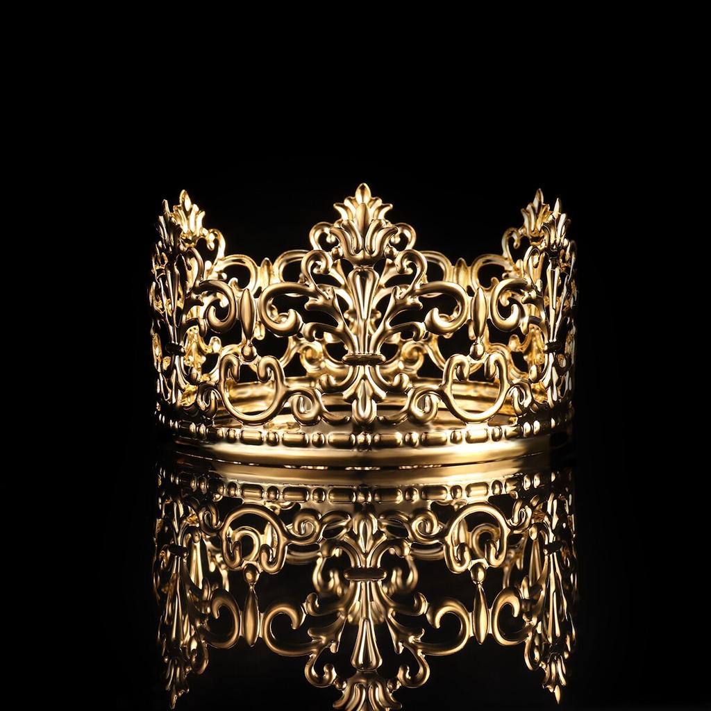 Gold Crown Cake Topper Tiara for Princess Cakes by HitMyNeed