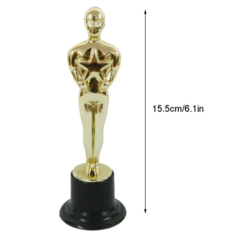 Gold Fake Oscar Trophies Set of 12 - 15.5cm Awards by HitMyNeed