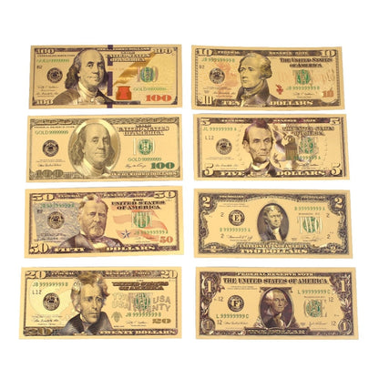 Gold Foil Fake Dollar Banknotes Decorative Set by HitMyNeed