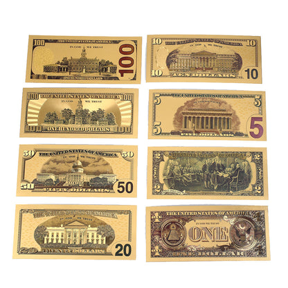 Gold Foil Fake Dollar Banknotes Decorative Set by HitMyNeed