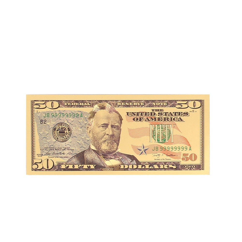 Gold Foil Fake Dollar Banknotes Decorative Set by HitMyNeed
