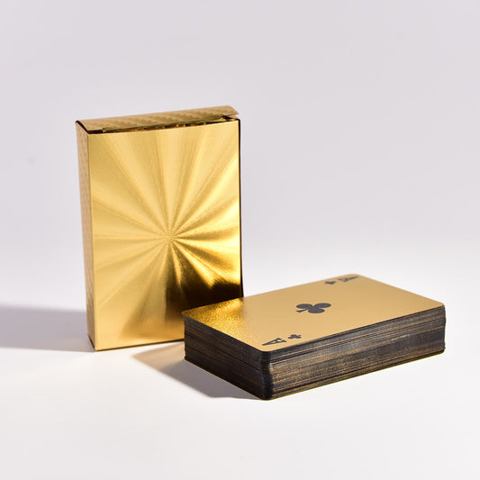 Gold Plastic Playing Cards Waterproof Deck by HitMyNeed