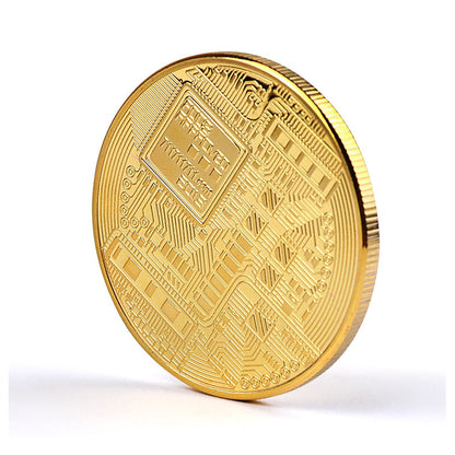 Gold Plated Bitcoin Commemorative Collectible Coin by HitMyNeed