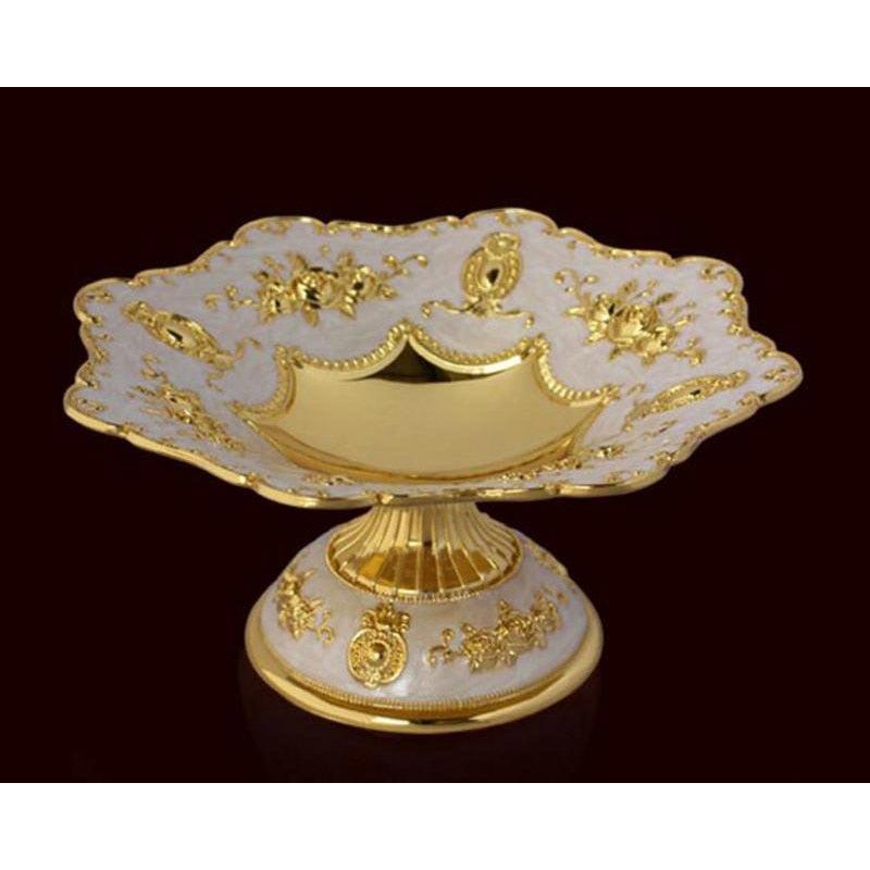 Gold-Plated Metal Fruit Tray Dessert Stand by HitMyNeed