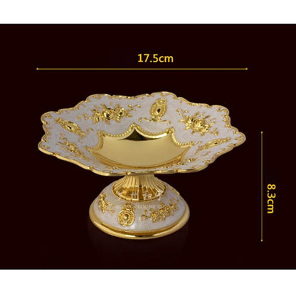 Gold-Plated Metal Fruit Tray Dessert Stand by HitMyNeed