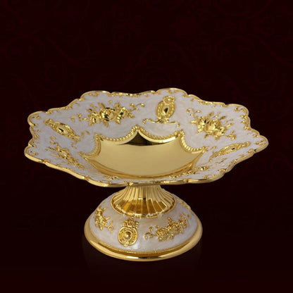 Gold-Plated Metal Fruit Tray Dessert Stand by HitMyNeed
