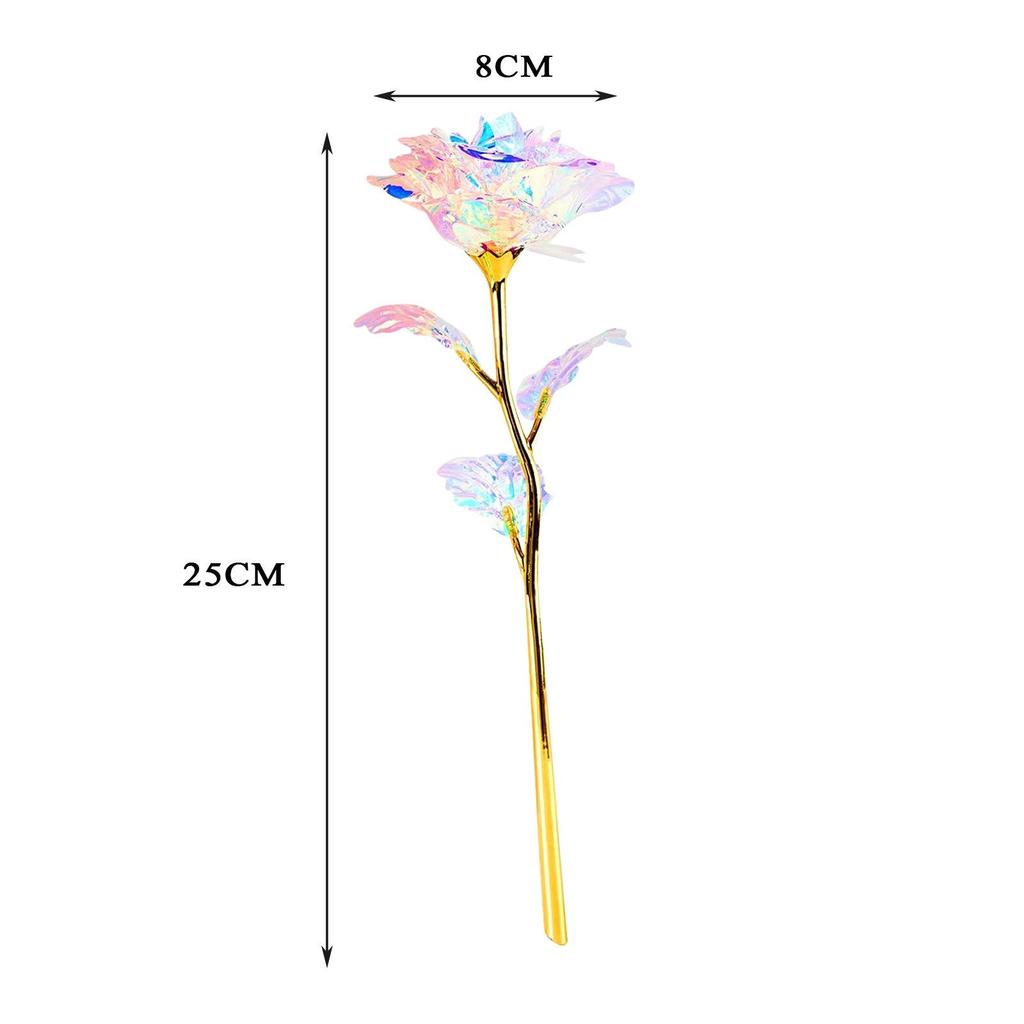 Gold Plated Rose Flowers with Translucent Buds (Set of 5) by HitMyNeed