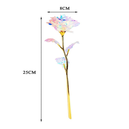 Gold Plated Rose Flowers with Translucent Buds (Set of 5) by HitMyNeed