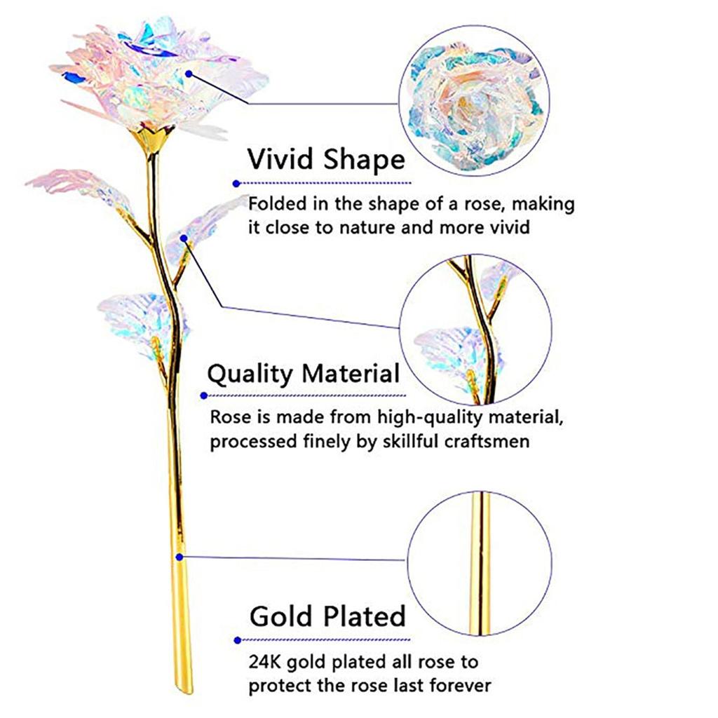 Gold Plated Rose Flowers with Translucent Buds (Set of 5) by HitMyNeed