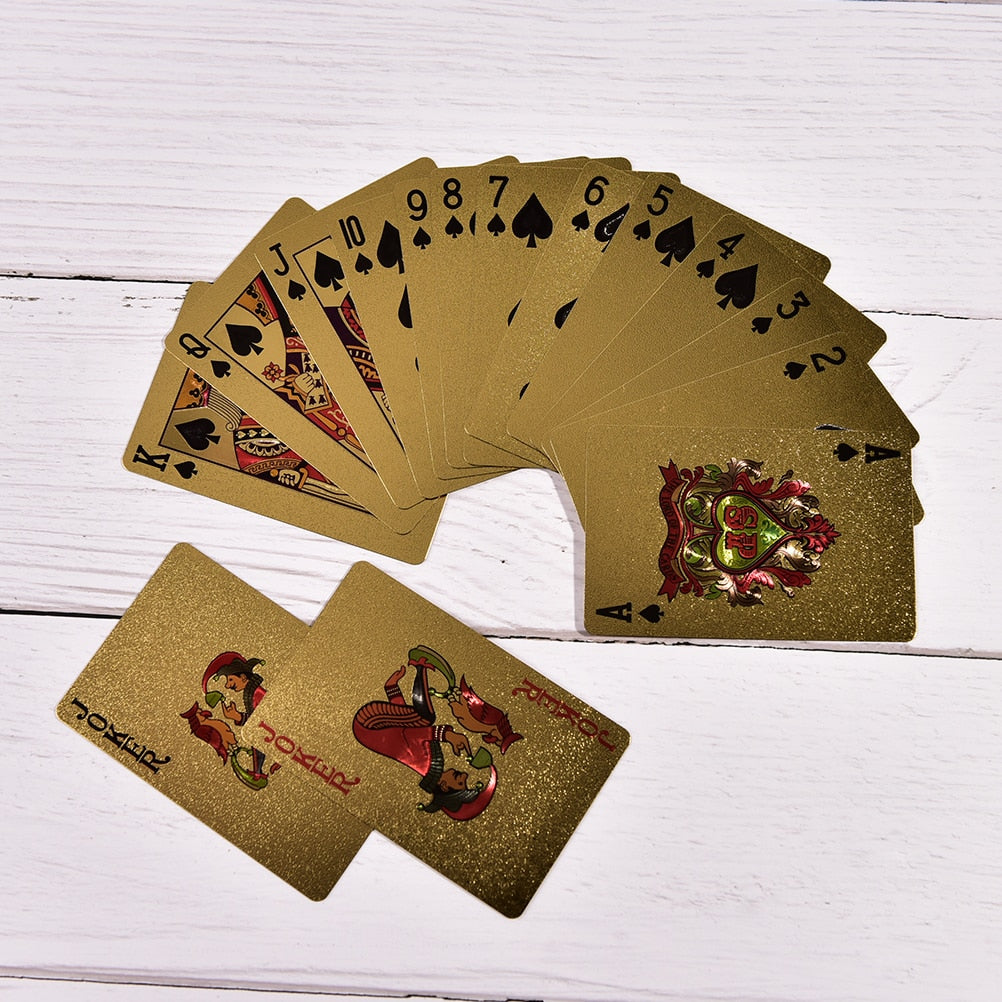 Gold Plated Waterproof Playing Cards Deck by HitMyNeed