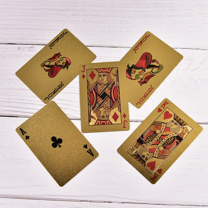 Gold Plated Waterproof Playing Cards Deck by HitMyNeed