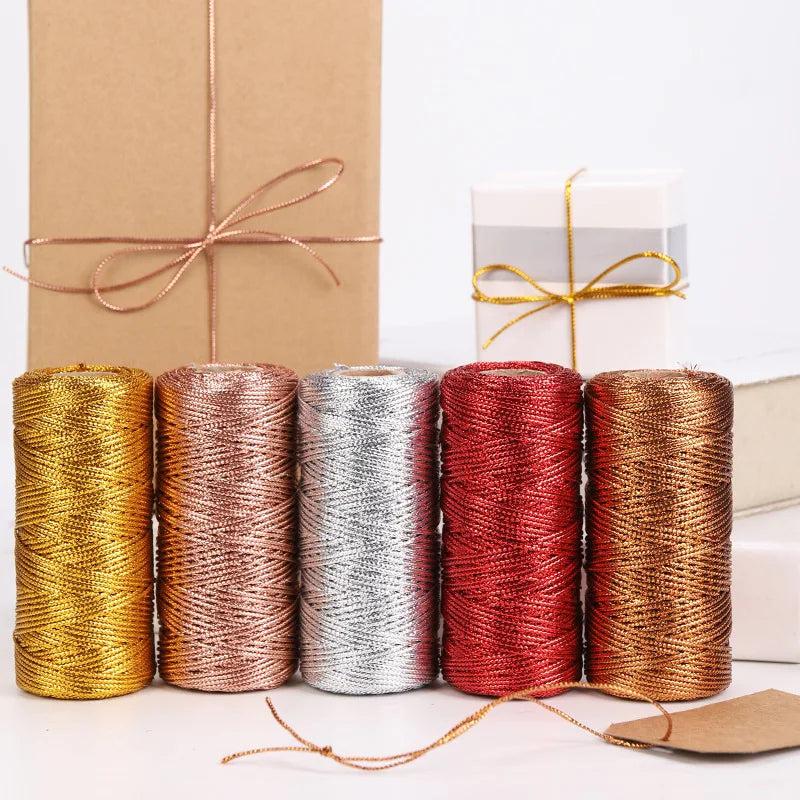 Gold & Silver Metallic Cord String 100m by HitMyNeed