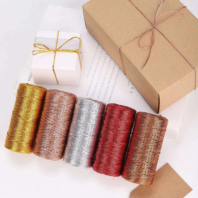 Gold & Silver Metallic Cord String 100m by HitMyNeed