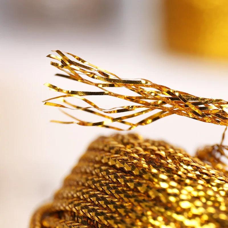 Gold & Silver Metallic Cord String 100m by HitMyNeed