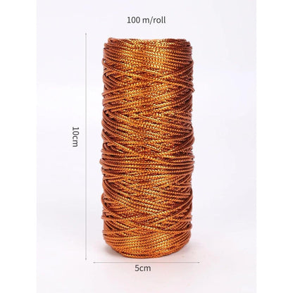 Gold & Silver Metallic Cord String 100m a-coppery by HitMyNeed