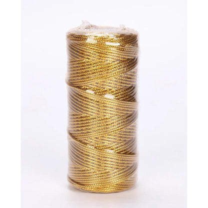 Gold & Silver Metallic Cord String 100m a-gold by HitMyNeed