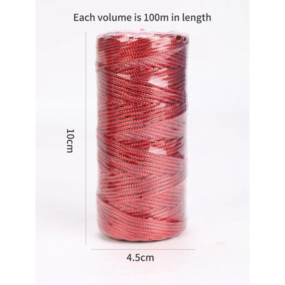 Gold & Silver Metallic Cord String 100m a-red by HitMyNeed
