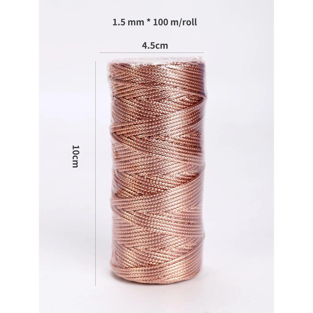 Gold & Silver Metallic Cord String 100m a-rose-gold by HitMyNeed