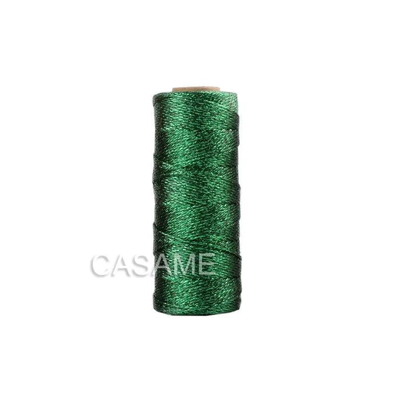 Gold & Silver Metallic Cord String 100m b-green by HitMyNeed