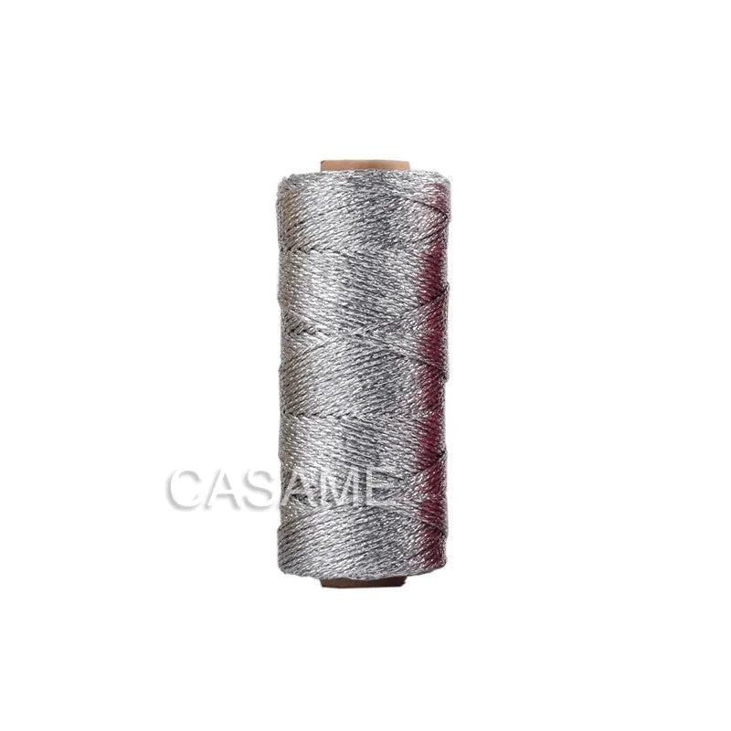 Gold & Silver Metallic Cord String 100m b-silver by HitMyNeed
