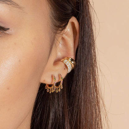 Gold & Silver Tone Vintage CZ Stud Earrings by HitMyNeed