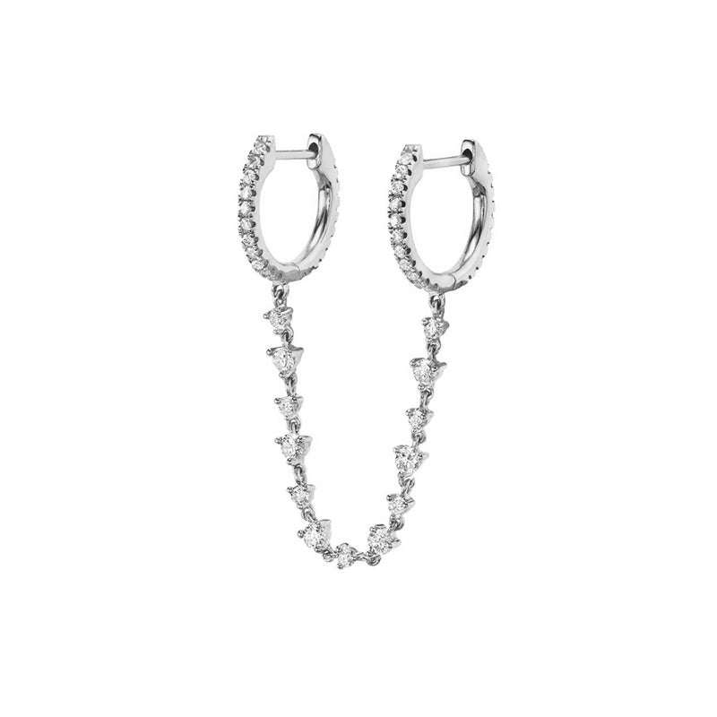 Gold & Silver Tone Vintage CZ Stud Earrings jqh0058-ss-2-si by HitMyNeed
