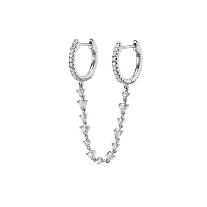 Gold & Silver Tone Vintage CZ Stud Earrings jqh0058-ss-2-si by HitMyNeed