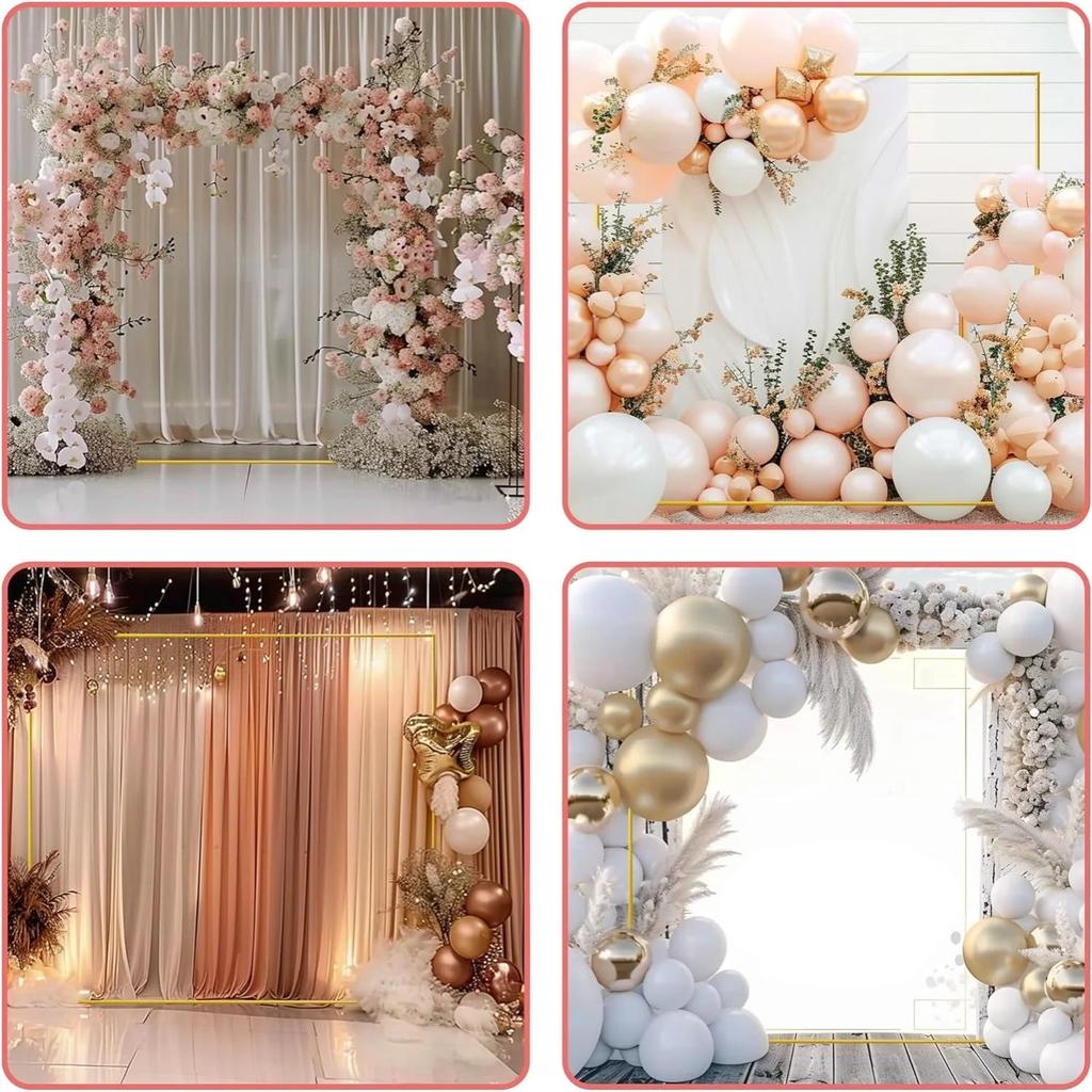 Gold Square Wedding Arch Backdrop Stand by HitMyNeed