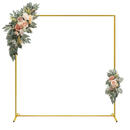 Gold Square Wedding Arch Backdrop Stand M - 4.9FT X 6.6FT by HitMyNeed