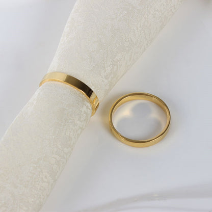 Gold Stainless Steel Napkin Rings Set of 12 by HitMyNeed