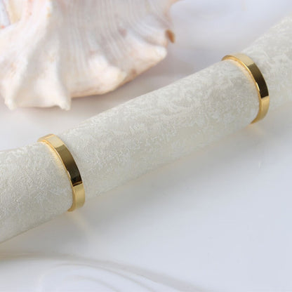 Gold Stainless Steel Napkin Rings Set of 12 by HitMyNeed