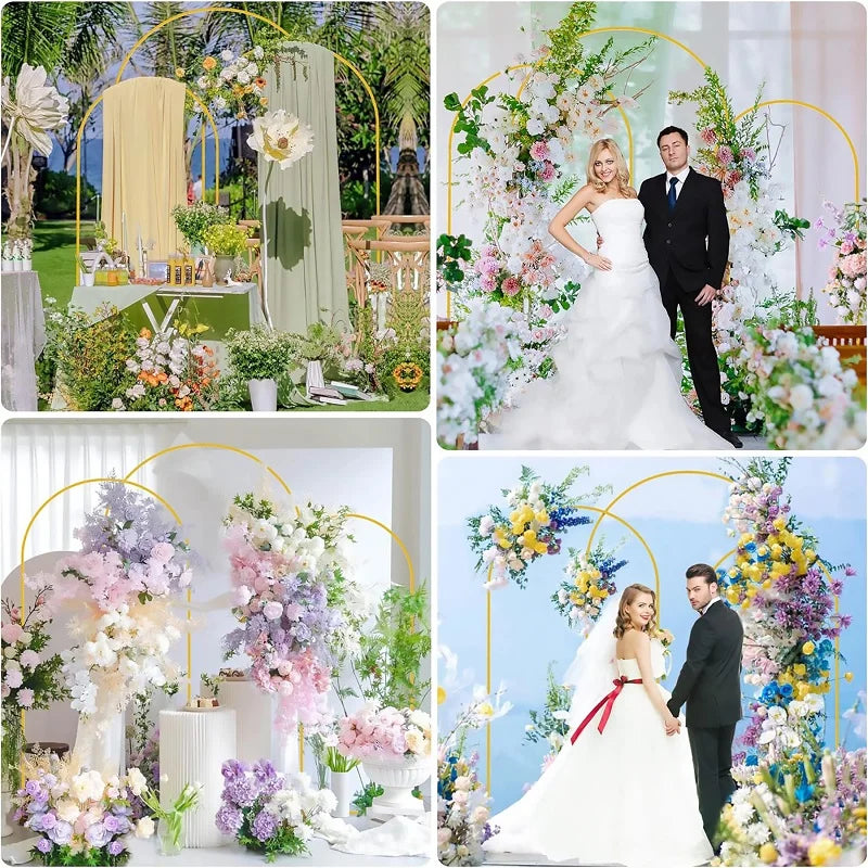 Gold Wedding Arch Stand Backdrop Frame (Multiple Sizes) by HitMyNeed