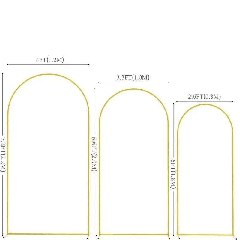 Gold Wedding Arch Stand Backdrop Frame (Multiple Sizes) by HitMyNeed