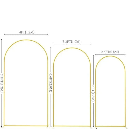 Gold Wedding Arch Stand Backdrop Frame (Multiple Sizes) by HitMyNeed
