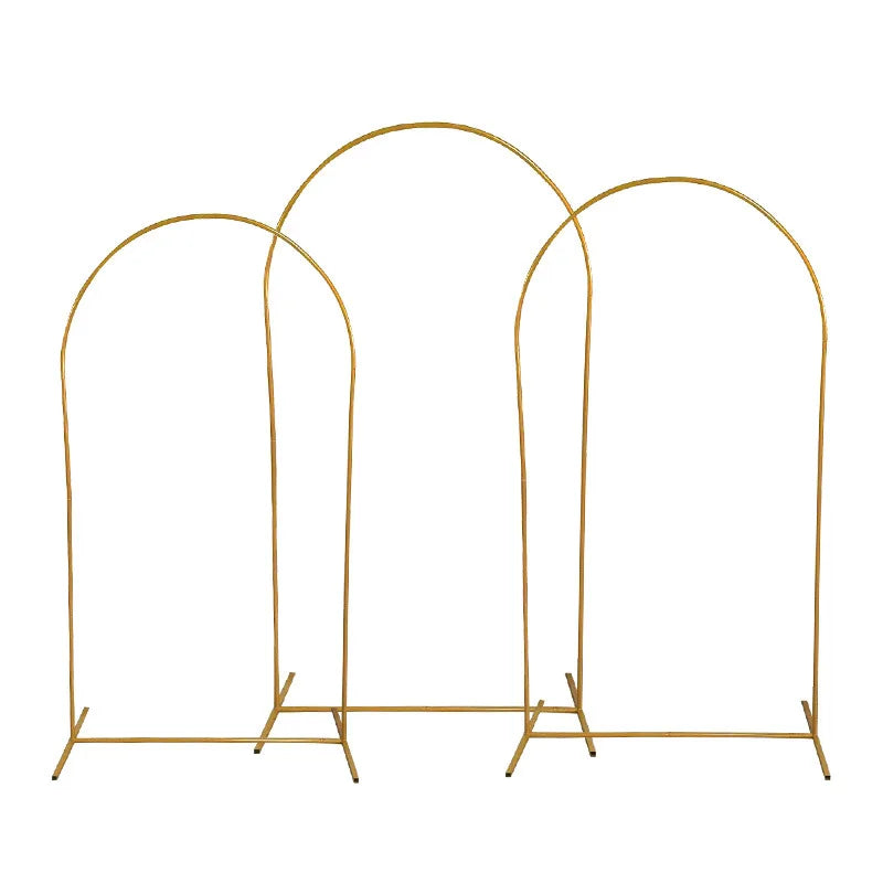 Gold Wedding Arch Stand Backdrop Frame (Multiple Sizes) 7-2ft-120x220cm by HitMyNeed