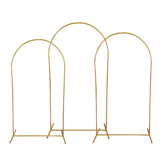 Gold Wedding Arch Stand Backdrop Frame (Multiple Sizes) 7-2ft-120x220cm by HitMyNeed