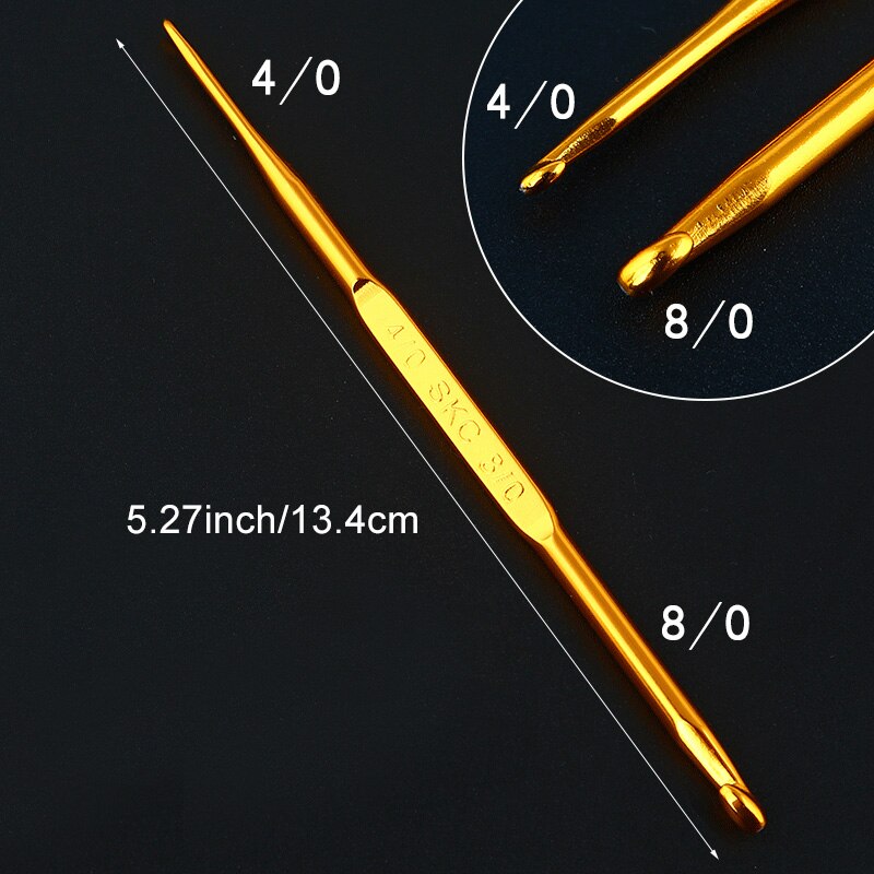 Golden Double Ended Crochet Hook Set (10pcs) by HitMyNeed