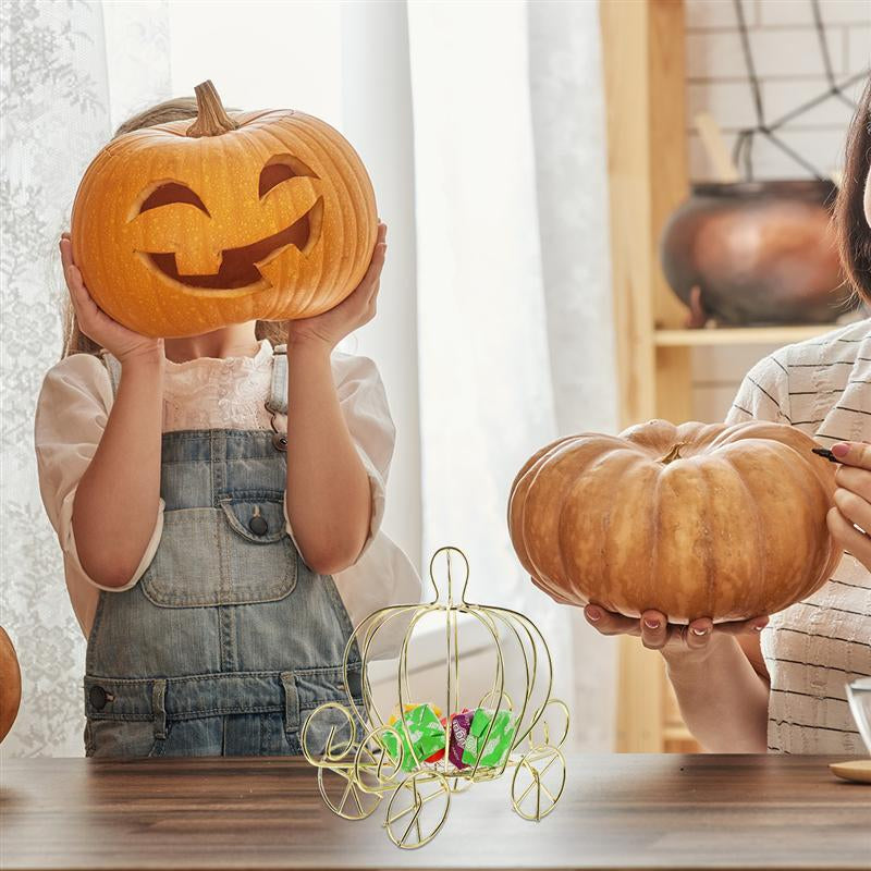 Golden Metal Pumpkin Carriage Table Centerpiece by HitMyNeed